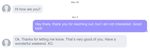 OkCupid nice message